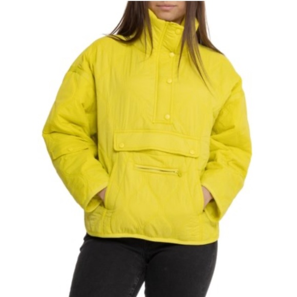 Blank NYC “Break The Trail” Yellow Quilted Pullover Size Small New Without Tags! - Picture 1 of 13
